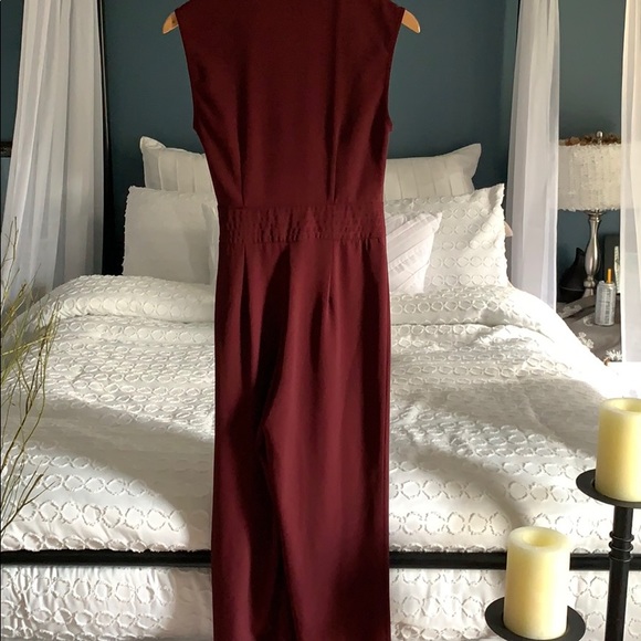 Burgundy pant jumpsuit - Picture 3 of 6